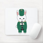 クラリネットマーチングバンドラビットグリーン金ゴールド マウスパッド (マウス)