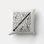 クラリネットミュージカルノートウッドウィンドミュージック先生 クッション (裏面)