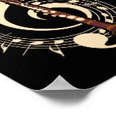 クラリネットミュージカル楽器音楽愛好家 ポスター (角)