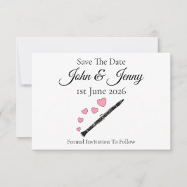 クラリネットミュージシャン結婚式の日付を保存