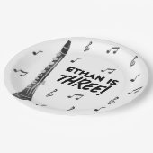 クラリネットミュージックテーマバースデーパーティー紙プレート ペーパープレート (アングル)