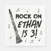 クラリネットミュージックバースデーパーティー紙ナプキンス スタンダードランチョンナプキン (正面)