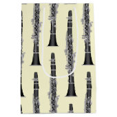 クラリネットミュージック先生バンドミュージシャン ミディアムペーパーバッグ (裏面)