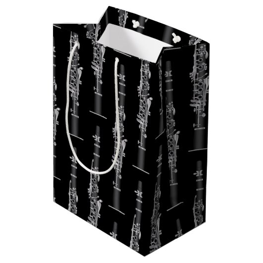 クラリネットミュージック先生バンドミュージシャン ミディアムペーパーバッグ (裏面アングル)