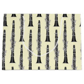 クラリネットミュージック先生バンドミュージシャン ラージペーパーバッグ (正面)