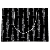 クラリネットミュージック先生バンドミュージシャン ラージペーパーバッグ (正面)