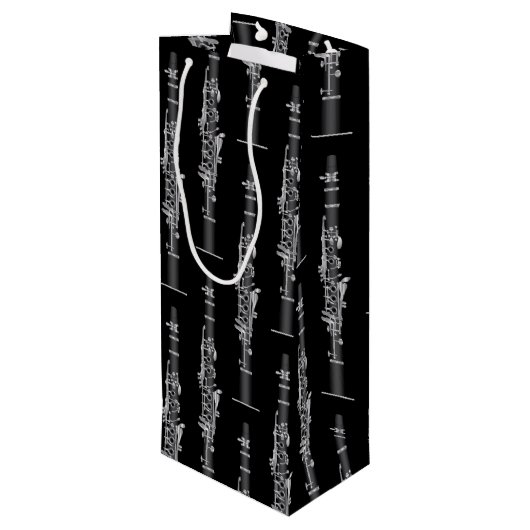 クラリネットミュージック先生バンドミュージシャン ワインギフトバッグ (裏面アングル)