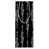 クラリネットミュージック先生バンドミュージシャン ワインギフトバッグ (裏面)