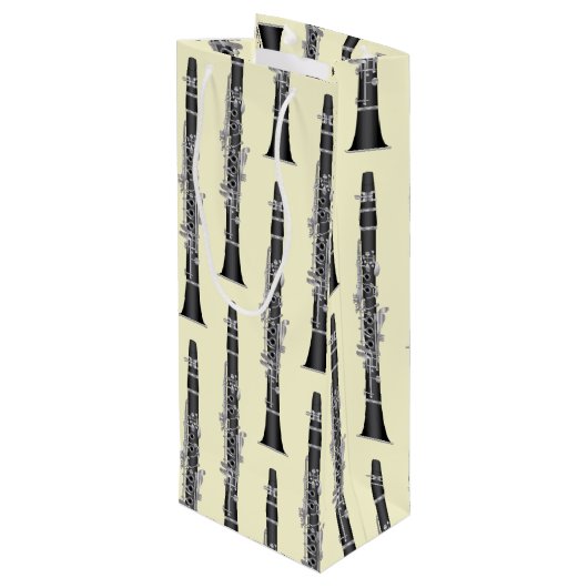 クラリネットミュージック先生バンドミュージシャン ワインギフトバッグ (裏面アングル)