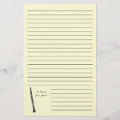 クラリネットミュージック先生バンドミュージシャン 便箋 (裏面)