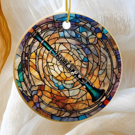 クラリネットミュージック楽器 セラミックオーナメント