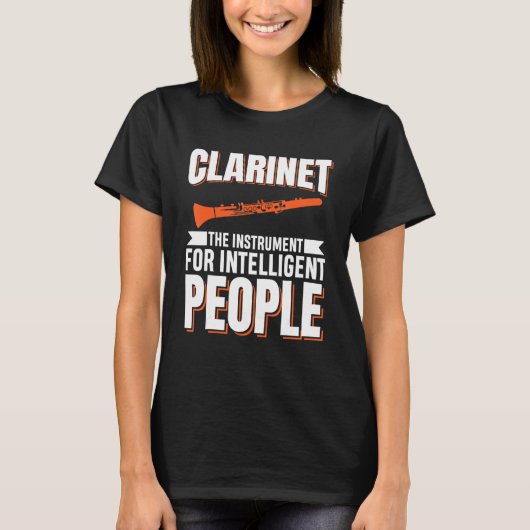 クラリネットミュージック楽器 Tシャツ (正面)