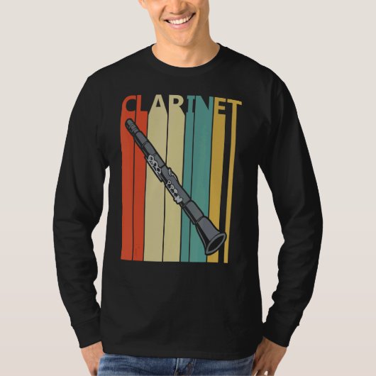 クラリネットミュージック楽器 Tシャツ (正面)