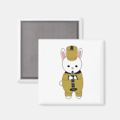 クラリネットラビットマーチングバンド金ゴールドブラック マグネット (正面/裏面)