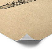 クラリネットヴィンテージ ポスター (角)