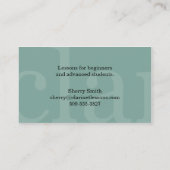 クラリネット先生プレーヤーミュージックスタジオミュージシャン 名刺 (裏面)