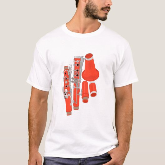 クラリネット分解 Tシャツ (正面)