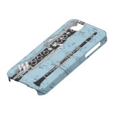 クラリネット及び楽譜の電話箱。 一突き色 Case-Mate iPhoneケース (下部)