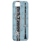 クラリネット及び楽譜の電話箱。 一突き色 Case-Mate iPhoneケース (裏面/右)