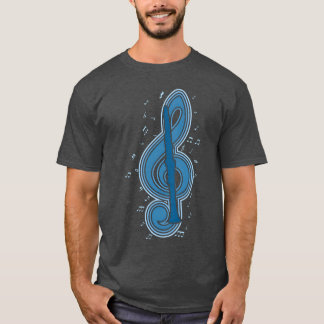 クラリネット奏者ミュージカル・ノート ビンテージ 音楽ファミリー Tシャツ