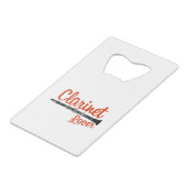 クラリネット愛好家 クレジットカード栓抜き (正面アングル)