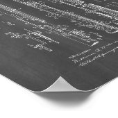 クラリネット特許 – Chalkboard ポスター (角)
