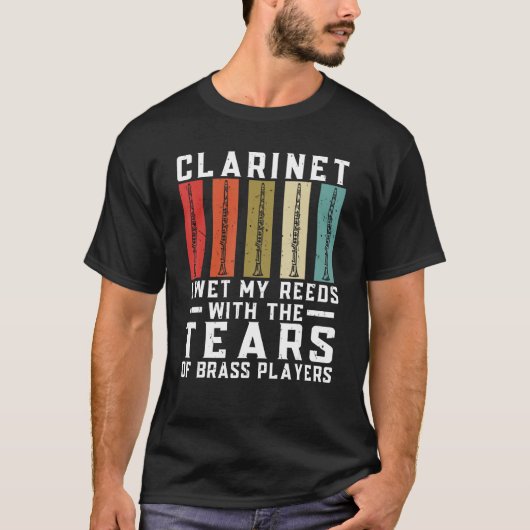 クラリネット真鍮の涙で葦を濡らした Tシャツ (正面)