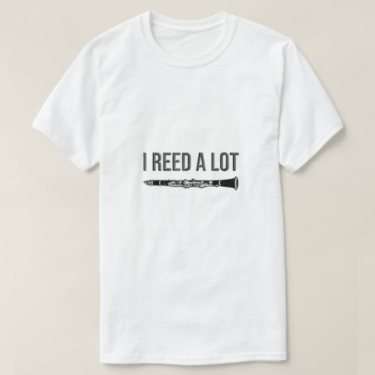 クラリネット私はロットバンドギフトアイディアクラリをリードおもしろい Tシャツ (デザイン正面)