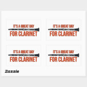 クラリネット素晴らしの日だ 長方形シール (シート)