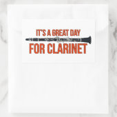 クラリネット素晴らしの日だ 長方形シール (バッグ)