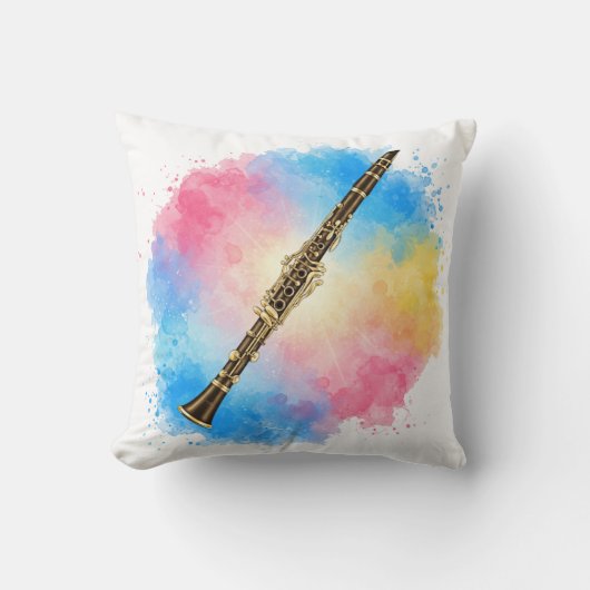 クラリネット調和カラフル:水の色。 クッション (正面)