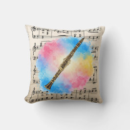 クラリネット調和カラフル：水の色。投薬 クッション