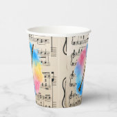 クラリネット調和カラフル：水彩 紙コップ (右)