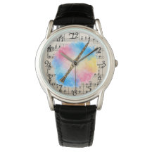 クラリネット調和カラフル：水彩