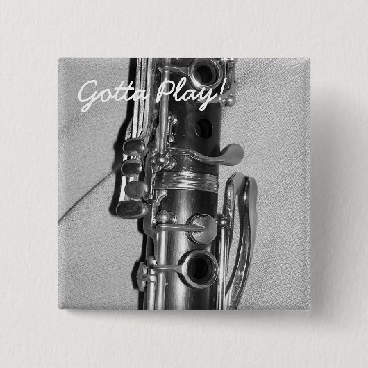 クラリネット遊ボタン 缶バッジ (正面)
