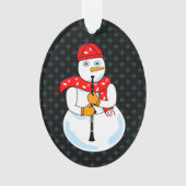 クラリネット雪だるま オーナメント (正面)