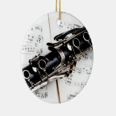 クラリネット音楽セラミックオーナメント セラミックオーナメント (右)