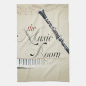 クラリネット音楽部屋 キッチンタオル (縦)