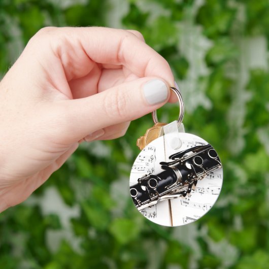 クラリネット音楽 キーホルダー (手)