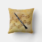 クラリネット音楽、人気があるデザイン、 クッション (裏面)