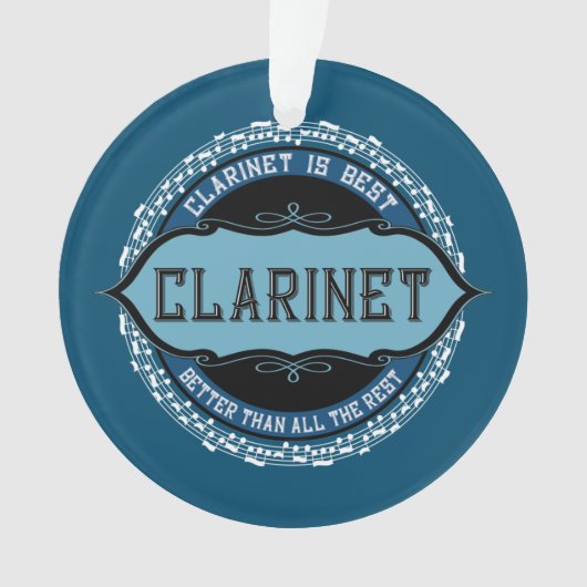 クラリネット音符サークル オーナメント (正面)