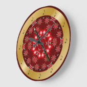 クラリネット〜に銀を銀に銀を銀に〜を赤にする〜金ゴールド〜クリスマス〜 ラージ壁時計 (傾斜)