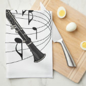 クラリネット キッチンタオル (四つ折り)