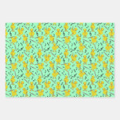 クラリネット・シック・クラリネット音楽ノートWrapping Pap ラッピングペーパーシート (正面3)