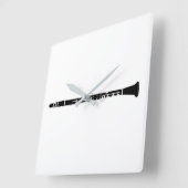 クラリネット スクエア壁時計 (傾斜)