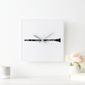 クラリネット スクエア壁時計 (ホーム)