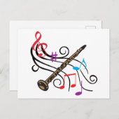 クラリネット ポストカード (正面/裏面)