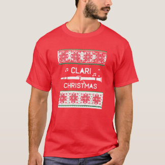 クラリネット・マーチングバンド・ユー�ガクリスマスセーター 楽しい Tシャツ