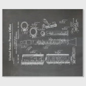 クラリネット(ミュージカルアクセント) ラッピングペーパー (フラット)