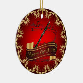 クラリネット～ミュージカル巻物～メリークリスマス～ セラミックオーナメント (右)